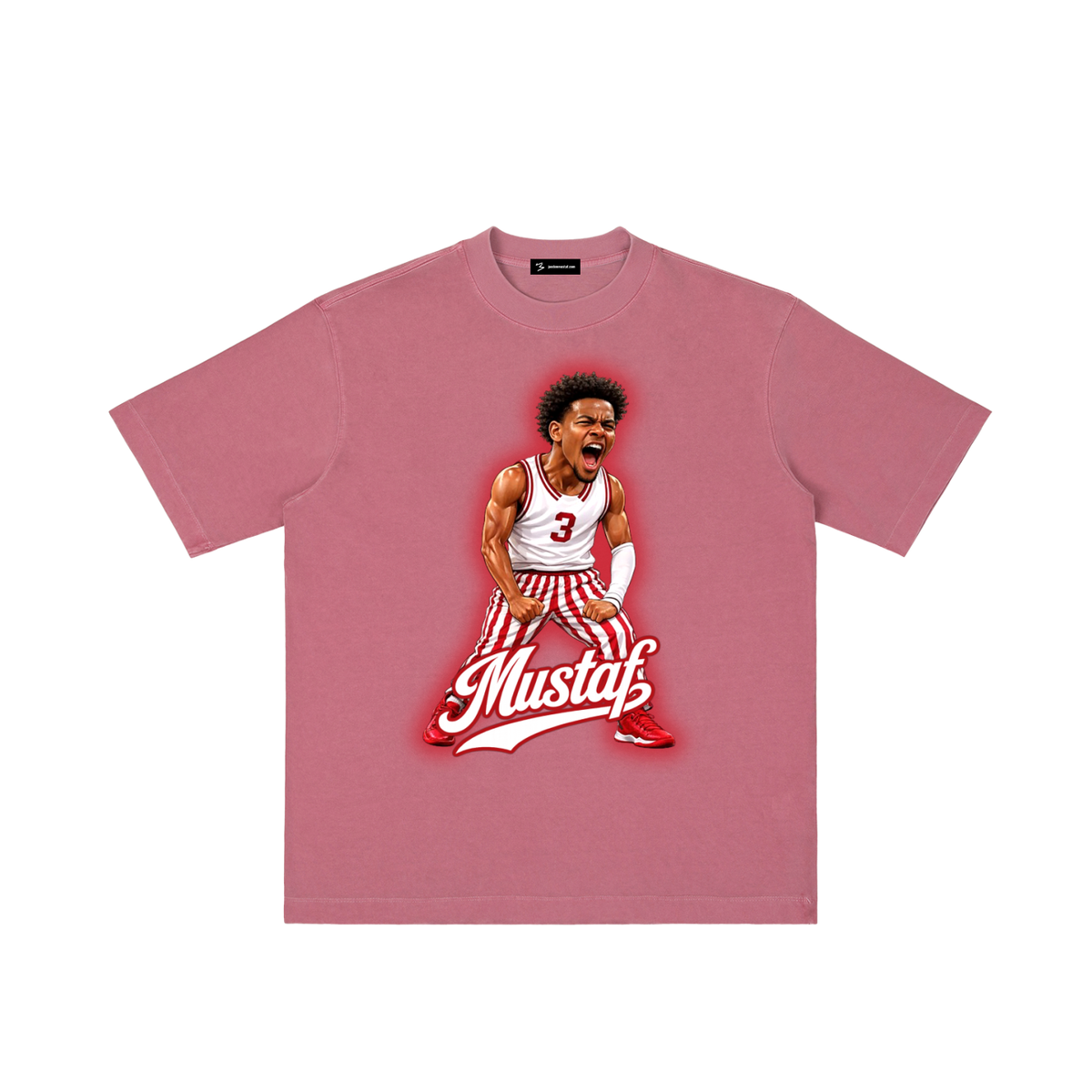 JM3 Vintage Wash B-Town Tee (Red)